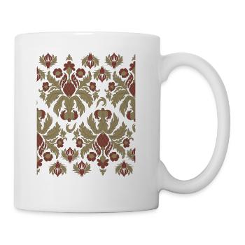 Baroque Aesthetic Pattern Old Vintage Grunge - Coffee/Tea Mug - white - Right