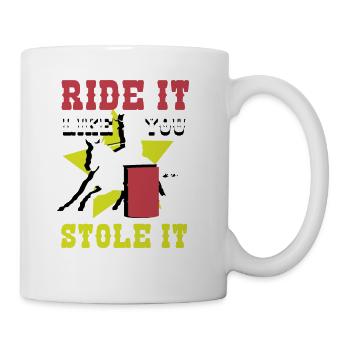 Stole it Equestrian Gift - Coffee/Tea Mug - white - Right