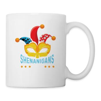 Shenanigans Begins Joker or Funny Person Gift - Coffee/Tea Mug - white - Right