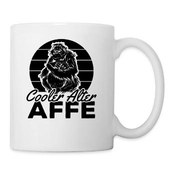 Affen Schimpanse Orang-Utan Affe - Cooler Alter Af - Coffee/Tea Mug - white - Right