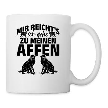 Orang-Utan Affe - Mir Reicht's Ich Gehe Zu Meinen - Coffee/Tea Mug - white - Right