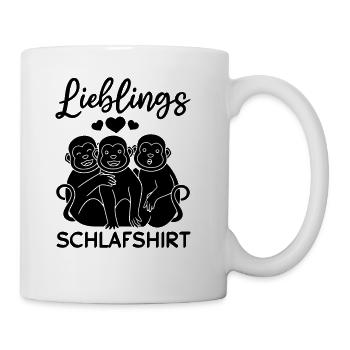 Lieblings Schlafshirt Affen - Süße Affen Orang-Uta - Coffee/Tea Mug - white - Right