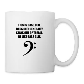 This is Bass clef for the best bassist bass player - Coffee/Tea Mug - white - Right