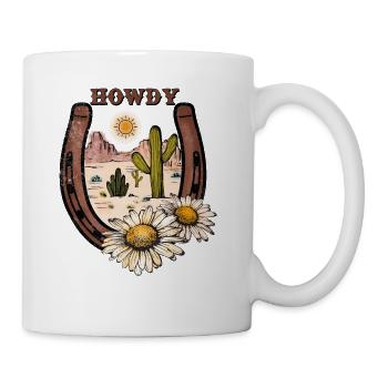 HOWDY -Desert Horseshoe - Coffee/Tea Mug - white - Right