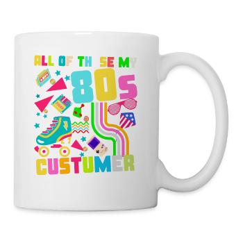 Fashion of the 1980s was characterized - Coffee/Tea Mug - white - Right