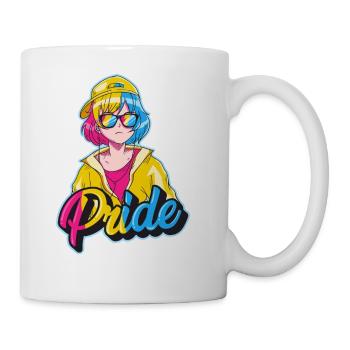 Pansexual Pride Japanese Cool Anime Girl Pansexual - Coffee/Tea Mug - white - Right
