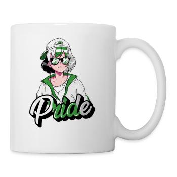 Demiromantic Pride Cool Anime Girl Demiromantic Fl - Coffee/Tea Mug - white - Right