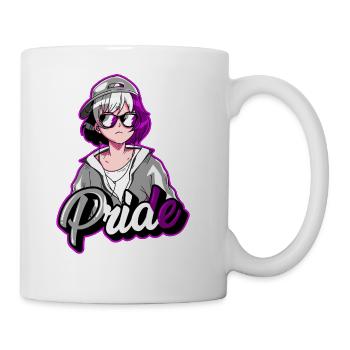 Asexual Pride Japanese Cool Anime Girl Asexual Fla - Coffee/Tea Mug - white - Right