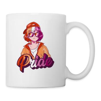 Lesbian Pride Gay Japanese Cool Anime Girl Lesbian - Coffee/Tea Mug - white - Right