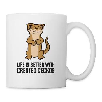 Crested Gecko Pet Life Is Better With Crested - Coffee/Tea Mug - white - Right