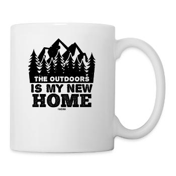 Nature forest fir tree hiking - Coffee/Tea Mug - white - Right