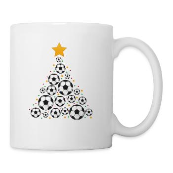 Chistmas Season Soccer Christmas Tree - Coffee/Tea Mug - white - Right
