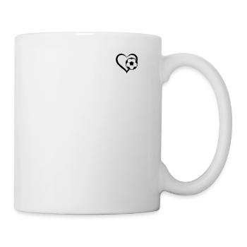 Soccer Heart Soccer Ball Heart Soccer Heart Soccer - Coffee/Tea Mug - white - Right