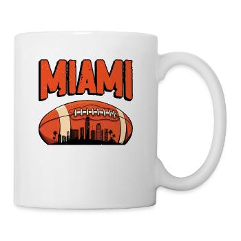 Miami Football Fan Florida Skyline Miami - Coffee/Tea Mug - white - Right