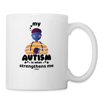 Autism autistic son Young - Coffee/Tea Mug - white - Right