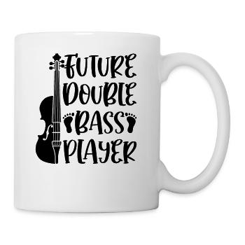 Future Double Bass Player - Double Bass Player Bab - Coffee/Tea Mug - white - Right