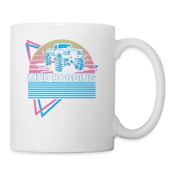 Mud Bogging Retro - Coffee/Tea Mug - white - Right