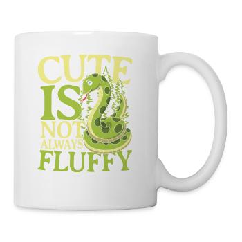 CUTE IS NOT ALWAYS FLUFFY for Reptile Lover - Coffee/Tea Mug - white - Right