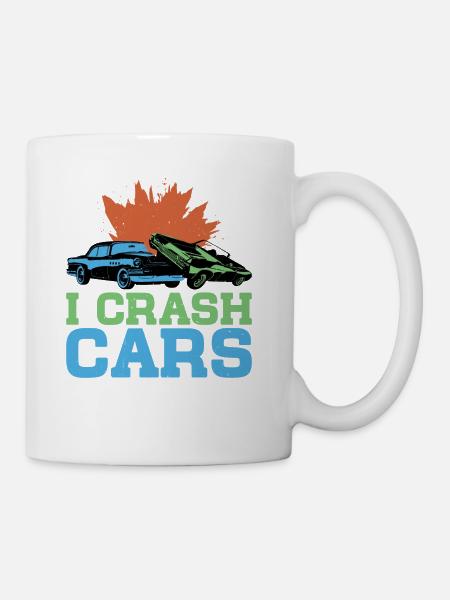 I Crash Cars 6 - Coffee/Tea Mug - white