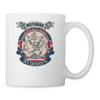 Mothman Ate My Ass at Denny's vintage - Coffee/Tea Mug - white - Right