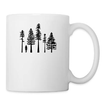 Pine Tree Hiking Black - Coffee/Tea Mug - white - Right