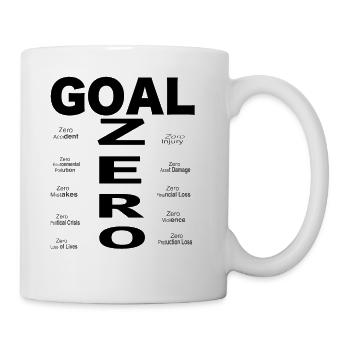 Goal Zero Aspirations | Safety Campaign Slogan - Coffee/Tea Mug - white - Right