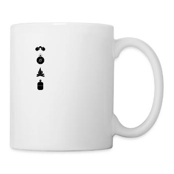 camping campfire design - Coffee/Tea Mug - white - Right