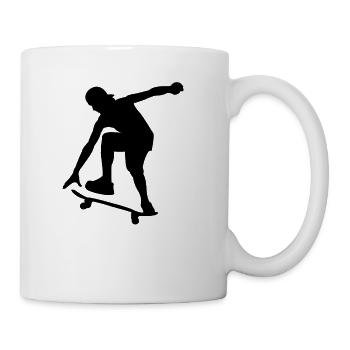 skater silhouette - Coffee/Tea Mug - white - Right