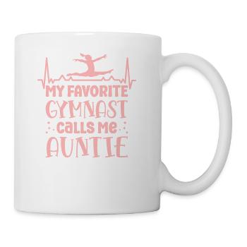 My Favorite Gymnast Calls me Auntie Gymnastics - Coffee/Tea Mug - white - Right