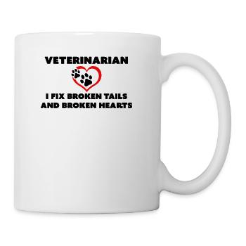I Fix Broken Tails and Broken Hearts - Coffee/Tea Mug - white - Right