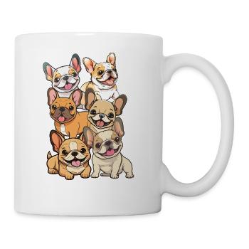 Funny Cut French Bulldogs - Coffee/Tea Mug - white - Right