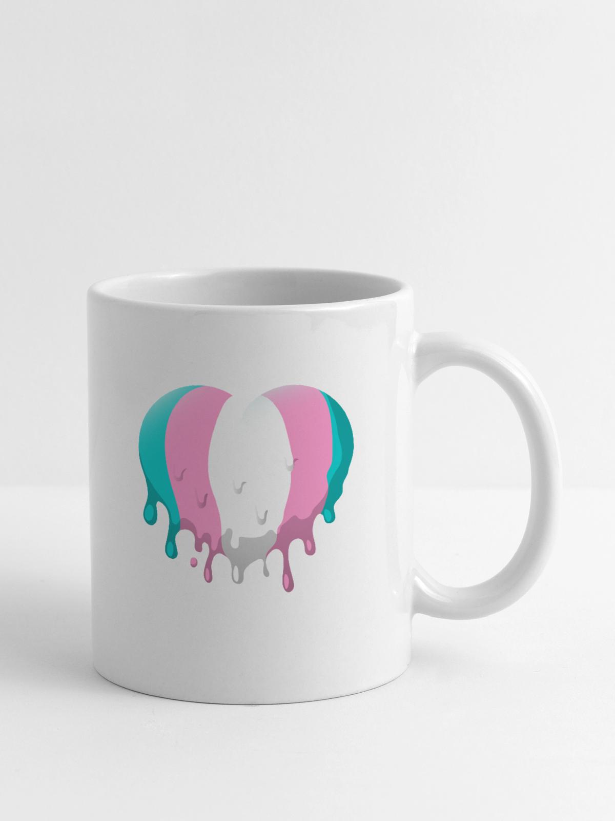 Trans Heart - Coffee/Tea Mug - white - Right