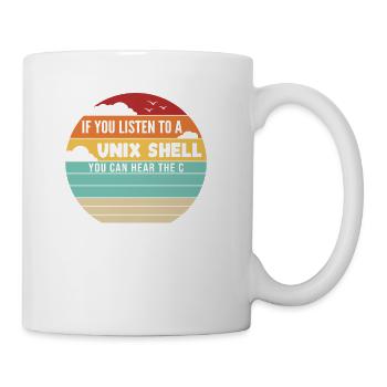 If You Listen To A Unix Shell Sysadmin Admin - Coffee/Tea Mug - white - Right