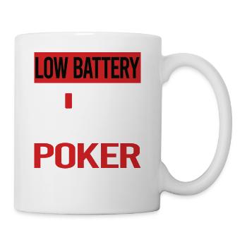 Low Battery Poker - Coffee/Tea Mug - white - Right