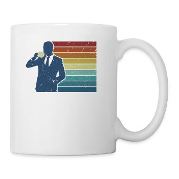 Retro Queen Latte Art Barista Coffee Lover Coffee - Coffee/Tea Mug - white - Right