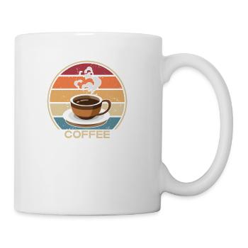 Retro Latte Art Barista Queen Coffee Lover Coffee - Coffee/Tea Mug - white - Right