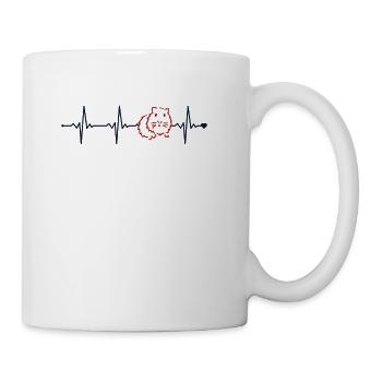 Guinea Pig Heartbeat Cavy Caviidae Long Hair - Coffee/Tea Mug - white - Right