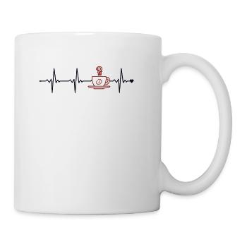 Coffee Heartbeat Queen Latte Art Barista Coffee - Coffee/Tea Mug - white - Right