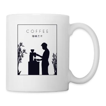 Coffee Chinese Hanzi Barista Queen Latte Art - Coffee/Tea Mug - white - Right