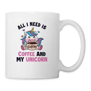 Coffee and my Unicorn Barista Queen Latte Art - Coffee/Tea Mug - white - Right
