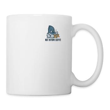 Not Before Coffee Logo Emblem Queen Latte Art - Coffee/Tea Mug - white - Right
