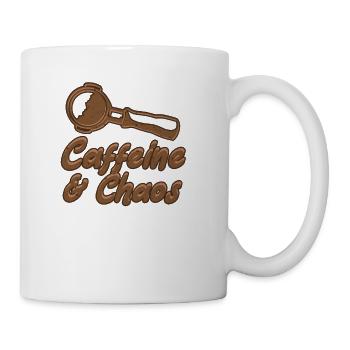 Caffeine and Chaos Barista Queen Latte Art Coffee - Coffee/Tea Mug - white - Right