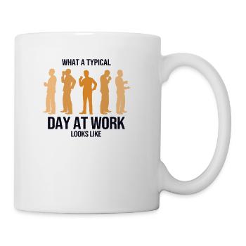 Typical Day At Work Queen Latte Art Barista Coffee - Coffee/Tea Mug - white - Right