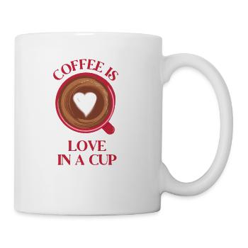 Coffee is Love in a Cup Barista Queen Latte Art - Coffee/Tea Mug - white - Right