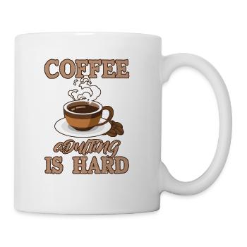 Coffee Adulting Is Hard Queen Latte Art Barista - Coffee/Tea Mug - white - Right