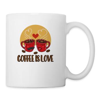 Coffee is Love Latte Art Barista Queen Coffee - Coffee/Tea Mug - white - Right