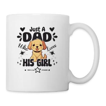 Just a dad who loves his girl - Coffee/Tea Mug - white - Right