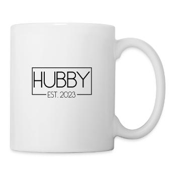 Hubby Est 2023 Matching Couple Newlywed Marriedma - Coffee/Tea Mug - white - Right