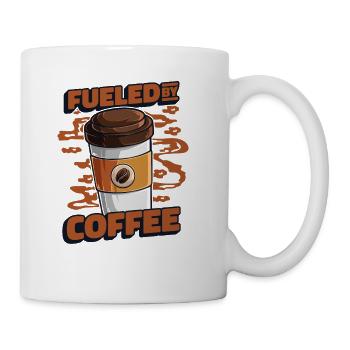 Fueled By Coffee Barista Queen Latte Art Coffee - Coffee/Tea Mug - white - Right