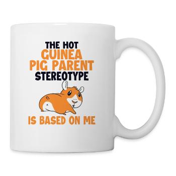 Hot Guinea Pig Parent Stereotype Cavy Caviidae - Coffee/Tea Mug - white - Right